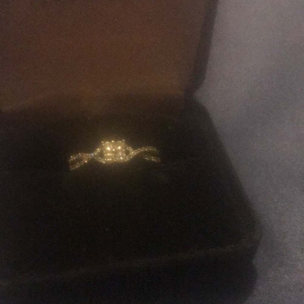 Diamond and .925 engagement ring. Vintage my favorite kind simple & stunning